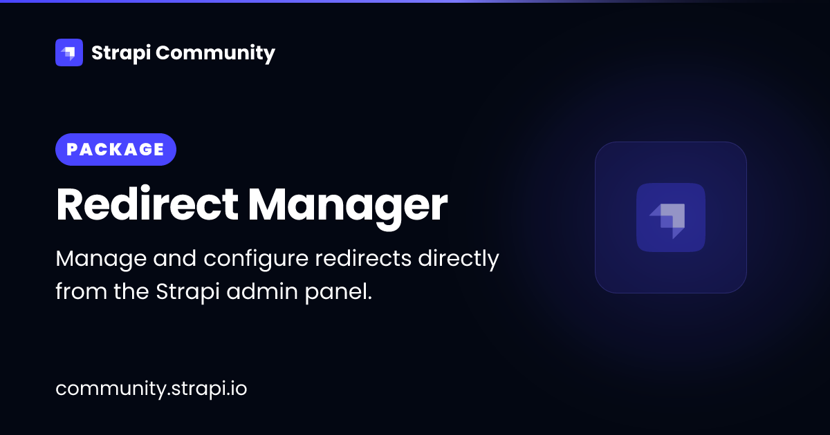Redirect Manager | Strapi Community