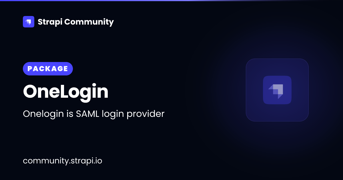 OneLogin | Strapi Community